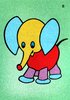 Kindersandbild "Elefant"  34 x 24,5 cm