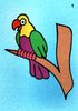 Sandbild Geburtstagspaket "Papagei" [Paket]