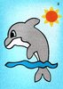 Sandbild Geburtstagspaket "Delphin" [Paket]